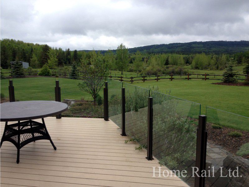 Topless Glass Aluminum Railing Calgary