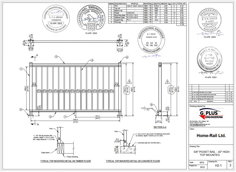 Railing Engineering & Building Codes Calgary